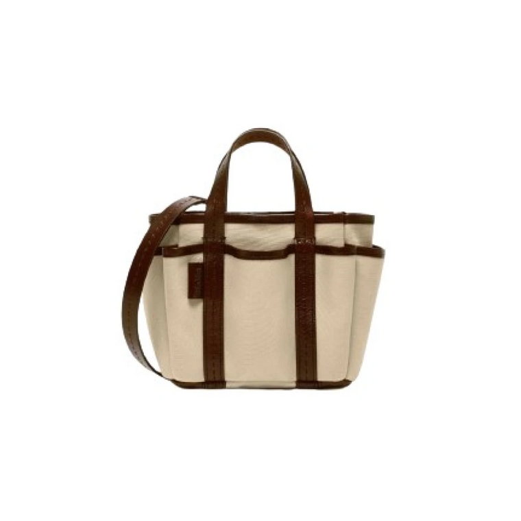 Beige Canvas Torebka Max Mara