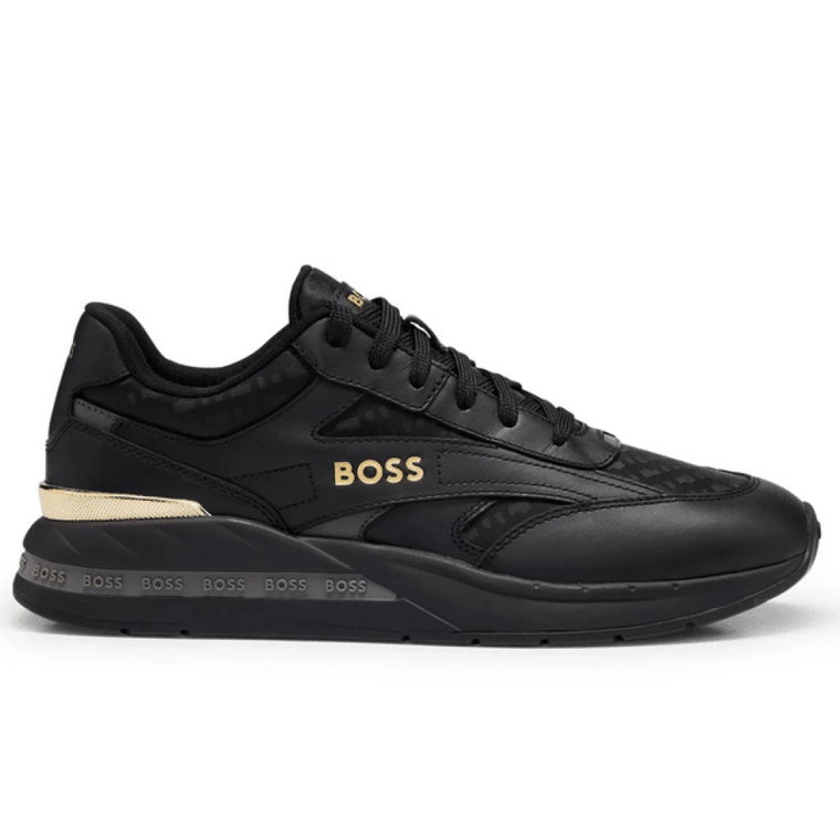 Sportowe Skórzane i Monogramowe Sneakersy Hugo Boss