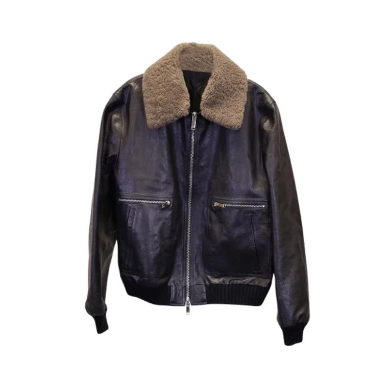 Pre-owned Leather outerwear Valentino Vintage