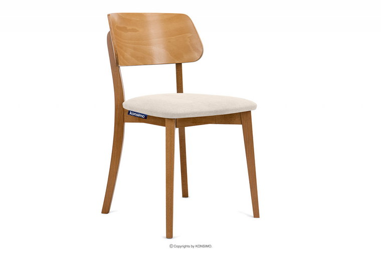 Krzesło nowoczesne drewniane dąb kremowe VINIS Konsimo