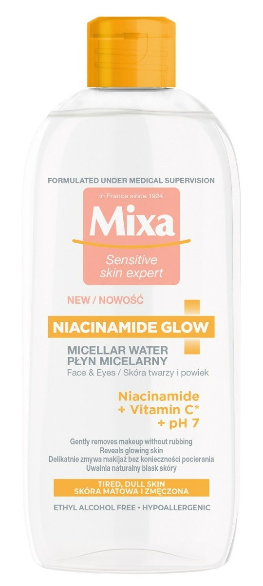 Mixa Niacinamide Glow Płyn micelarny z Niacynamidem i Witaminą C