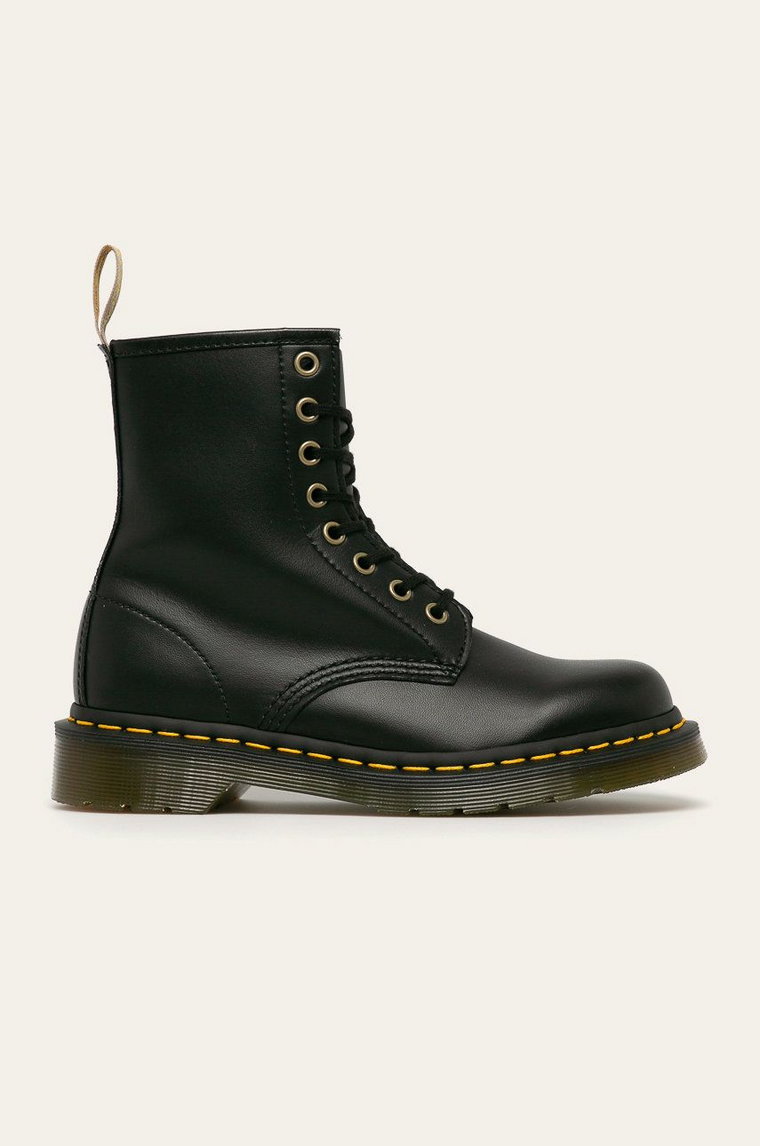 Dr. Martens workery Vegan 1460 damskie kolor czarny na płaskim obcasie 14045001