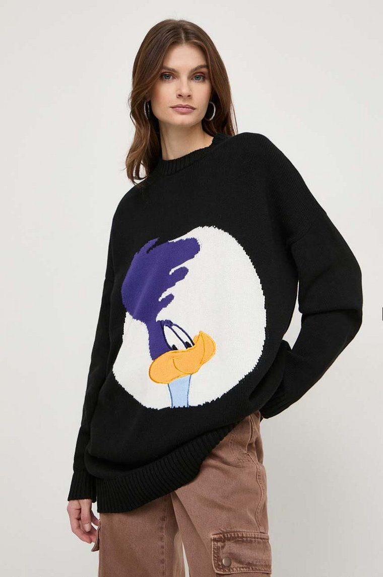 MAX&Co. sweter bawełniany x CHUFY kolor czarny ciepły 2418361021200