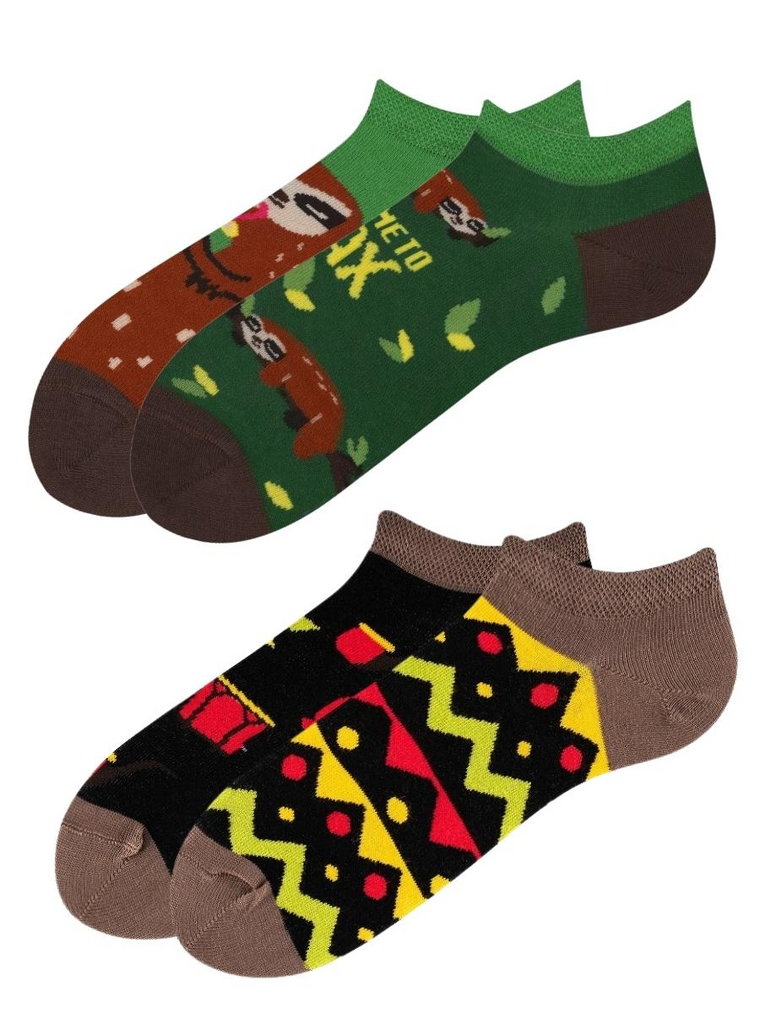 2PACK TIME TO RELAX zestaw kolorowych stopek wzory Sloth mood, Jamaica