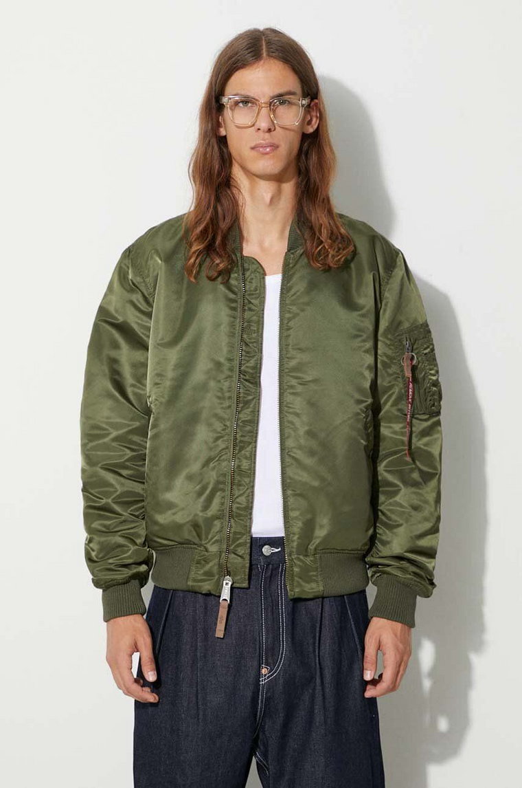 Alpha Industries kurtka bomber MA-1 VF 59 męski kolor zielony przejściowa 191118.257