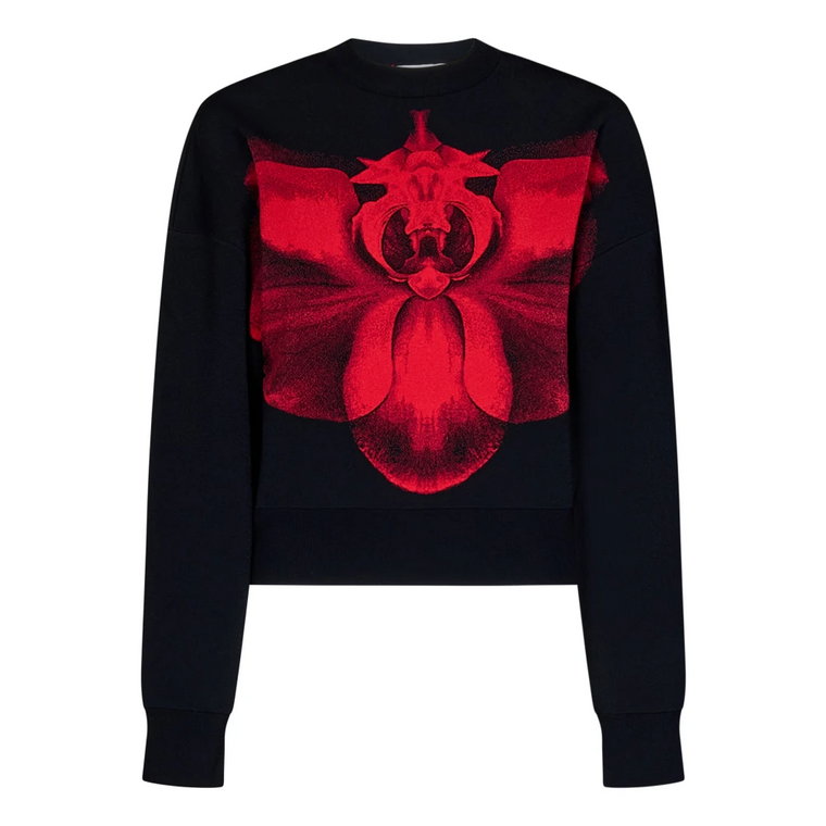 Czarne bluzy damskie Aw23 Alexander McQueen