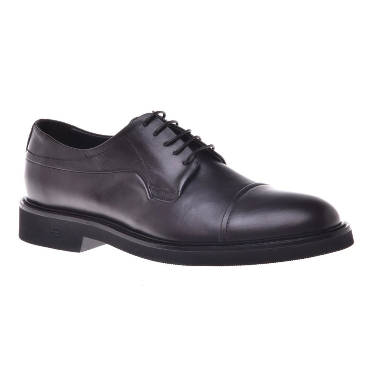 Lace-up in dark brown calfskin Baldinini