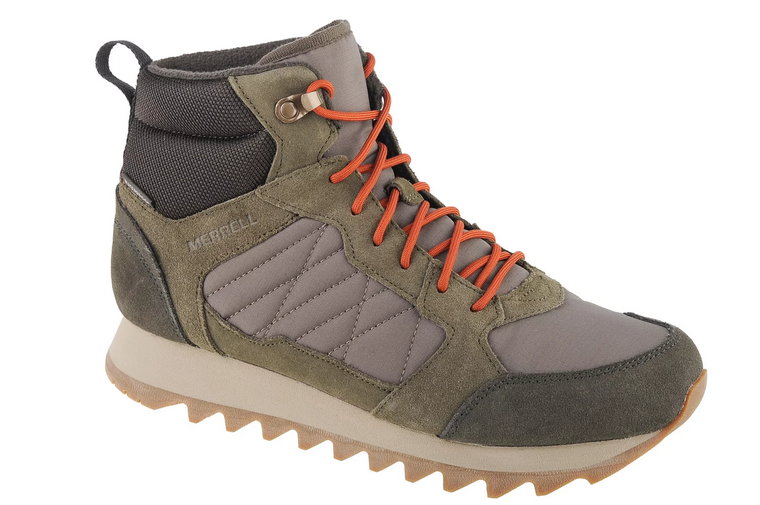 Merrell Alpine Sneaker Mid PLR WP 2 J004291, Męskie, Zielone, buty trekkingowe, tkanina, rozmiar: 41,5