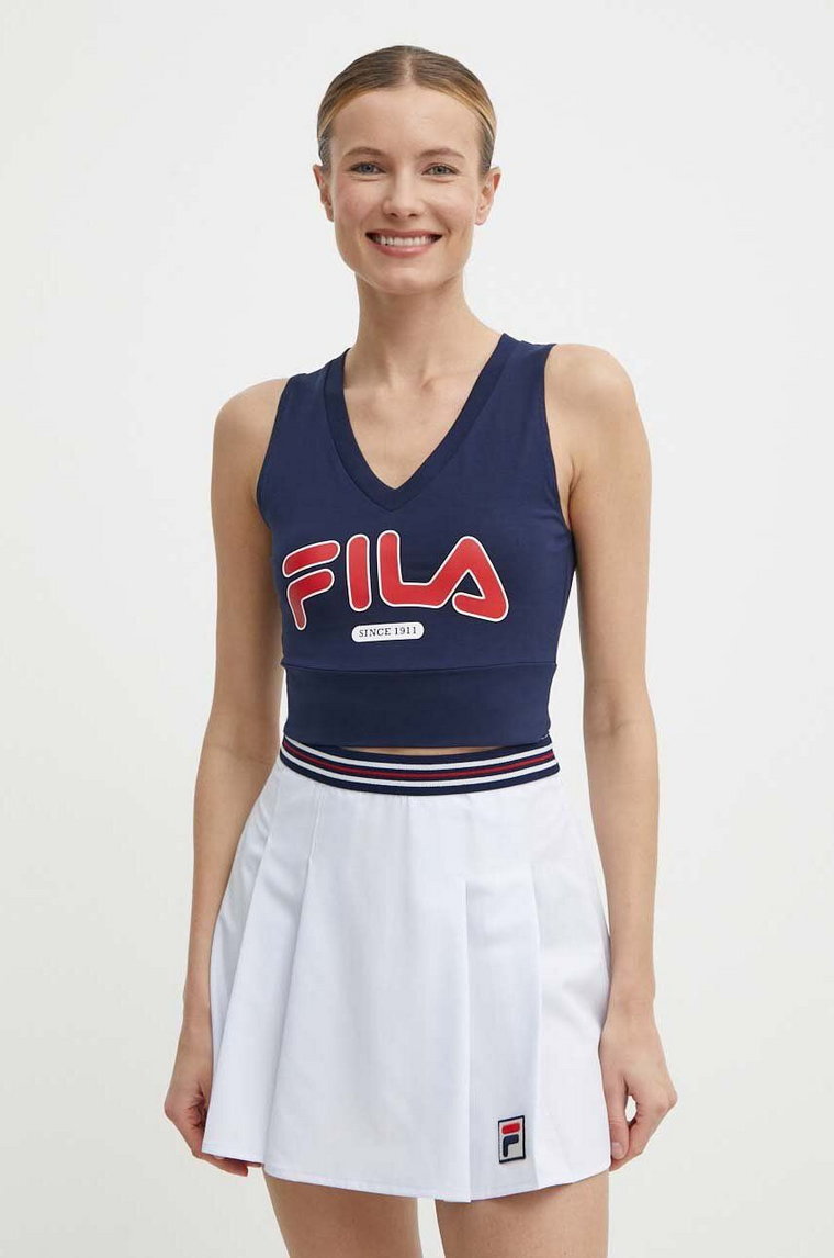 Fila top Laixi damski kolor granatowy FAW0748