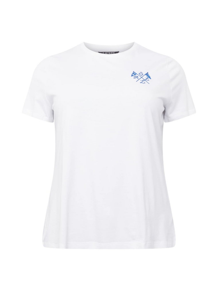 Lauren Ralph Lauren Plus Koszulka 'KATLIN'  niebieski / biały