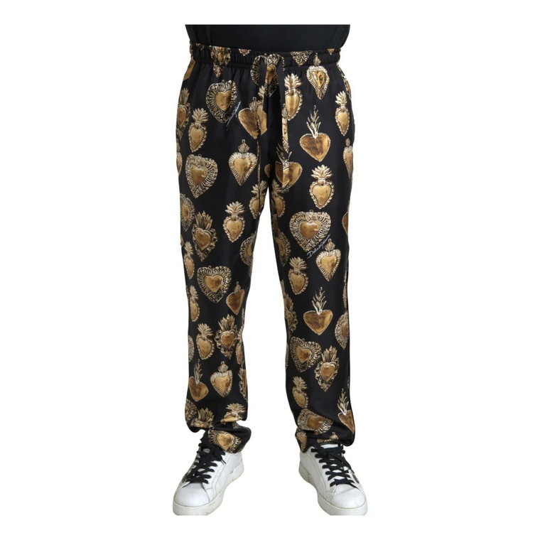 Jogger Pants z Jedwabnym Sercem Dolce & Gabbana