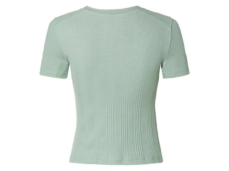 esmara T-shirt damski z bawełną organiczną (XS (32/34), Miętowy)