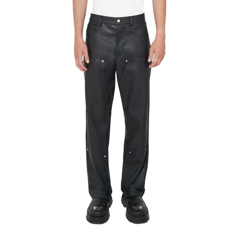 Matte Leather Carpenters Trousers Black Misbhv