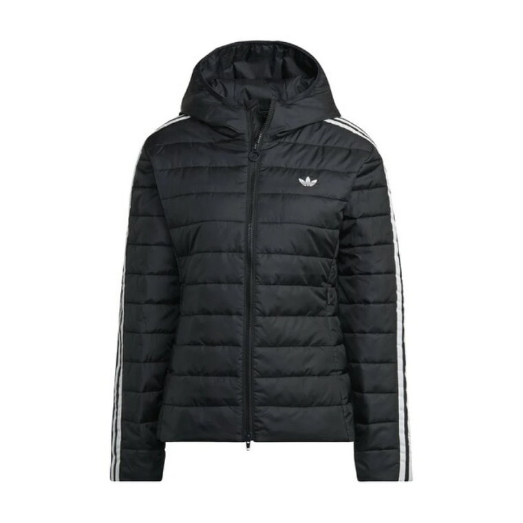 Czarna kurtka sportowa z kapturem dla kobiet Adidas Originals