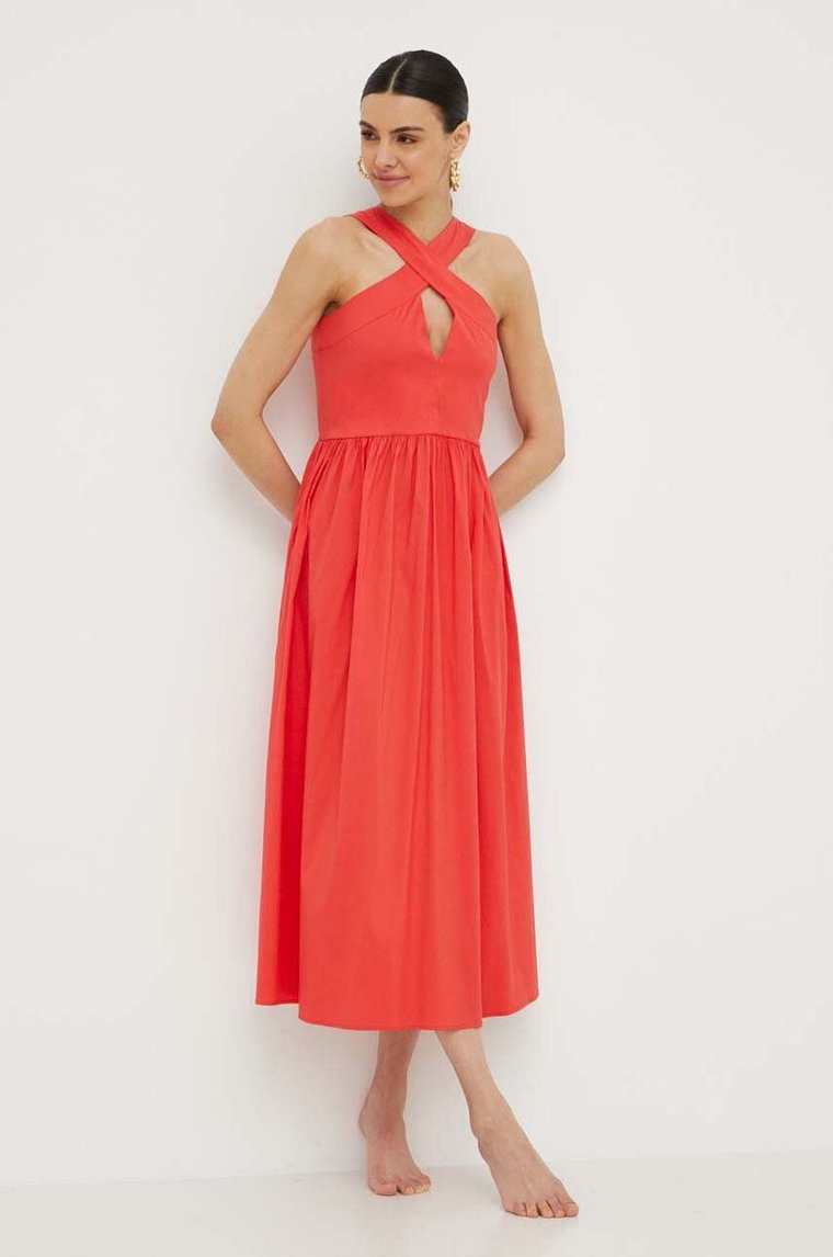 Max Mara Beachwear sukienka plażowa kolor czerwony 2416221079600