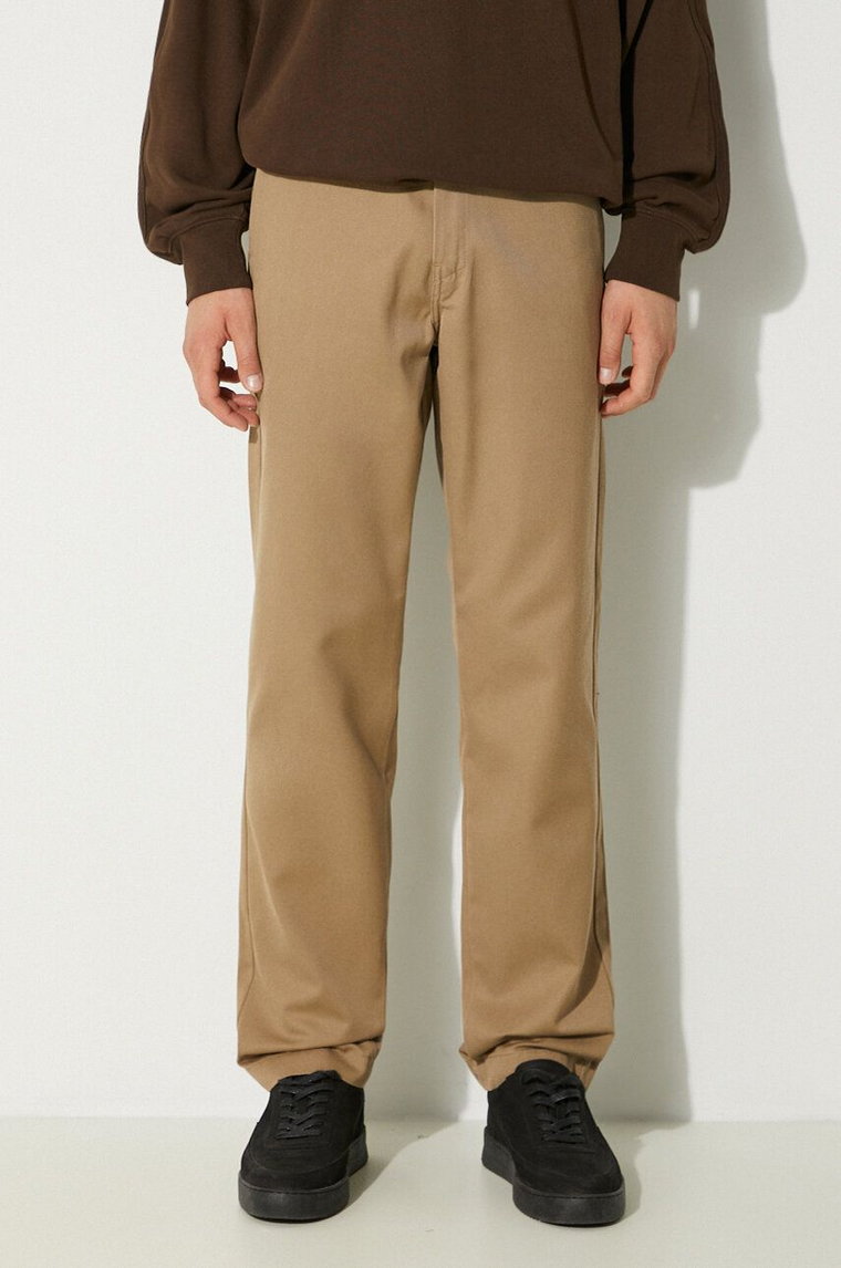 Carhartt WIP spodnie Master Pant męskie kolor beżowy proste I034233.8Y02