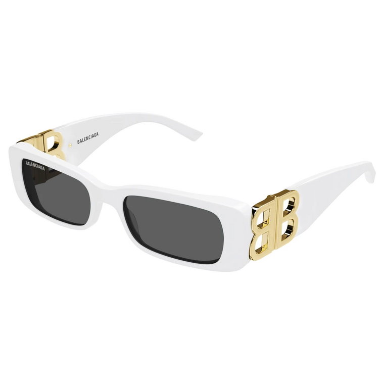 Białe/Szare Okulary przeciwsłoneczne Balenciaga
