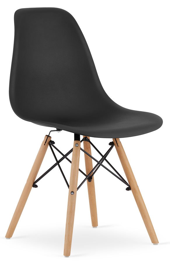 Czarne krzesło w stylu nowoczesnym - Naxin 4X