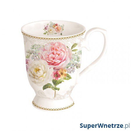 Kubek porcelanowy na stopce 300ml Nuova R2S Romantic Lace kod: 375 ROLC