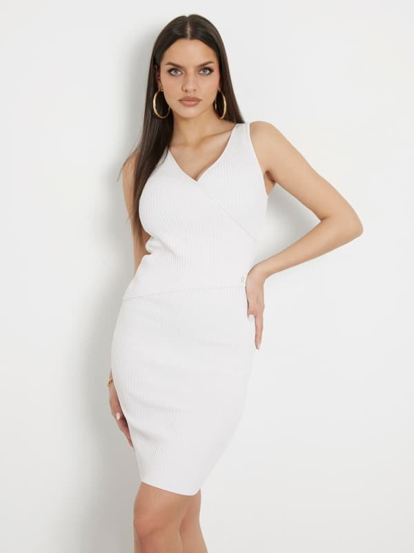 Swetrowa Mini Sukienka Fason Bodycon