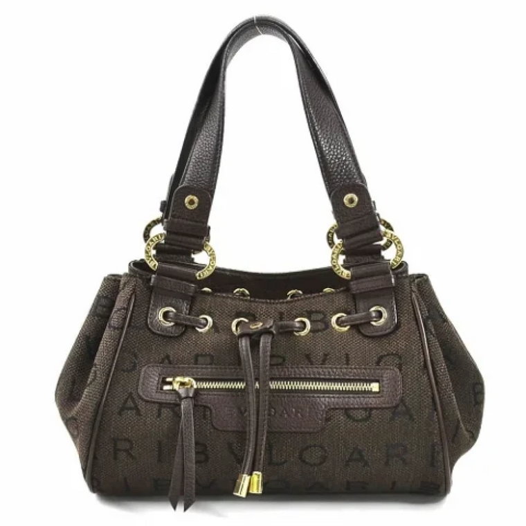 Pre-owned Canvas handbags Bvlgari Vintage