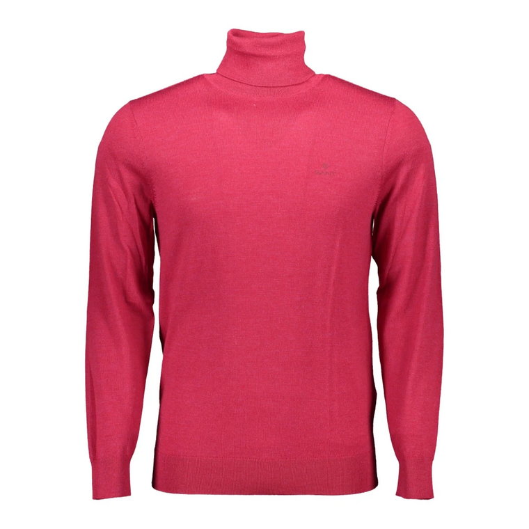 Czerwony Wełniany Sweter z Długimi Rękawami Gant