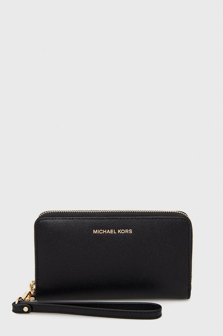 MICHAEL Michael Kors portfel skórzany 34F9GTVE9L damski kolor czarny