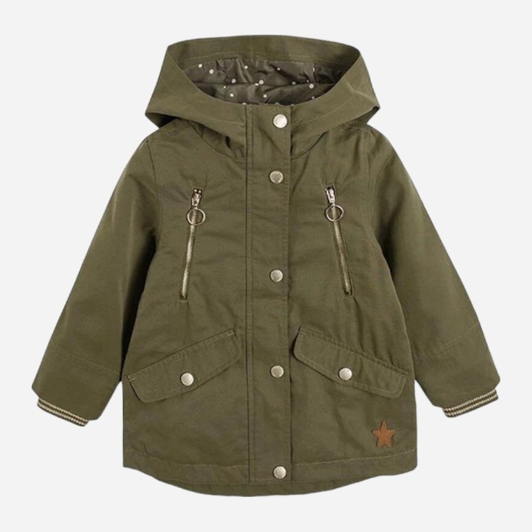 Kurtka parka dziecięca dla dziewczynki jesienna Cool Club COG2410188 92 cm Khaki (5903977140647). Kurtki dziewczęce