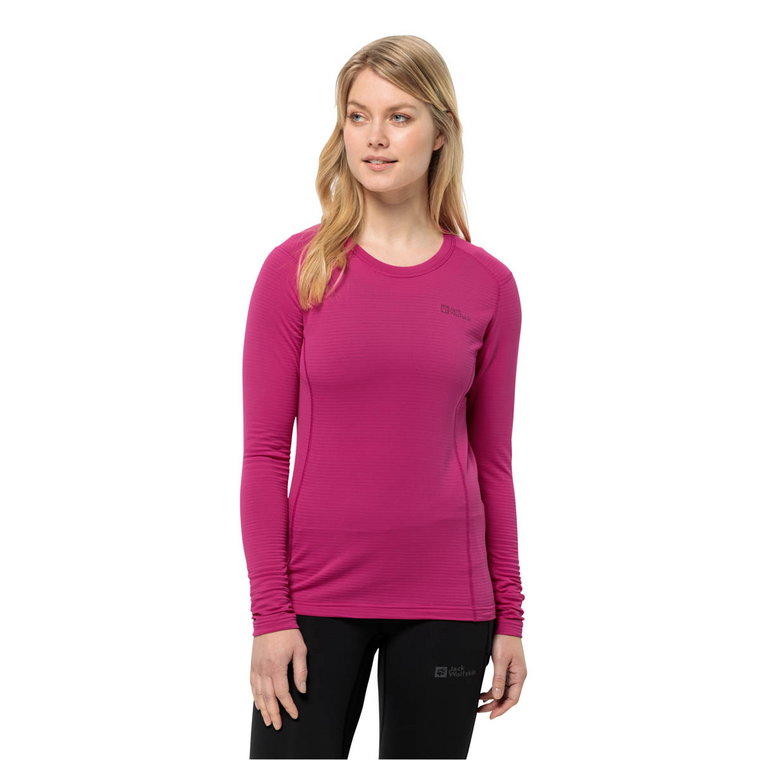 Damska koszulka z długim rękawem Jack Wolfskin INFINITE L/S W new magenta - XS