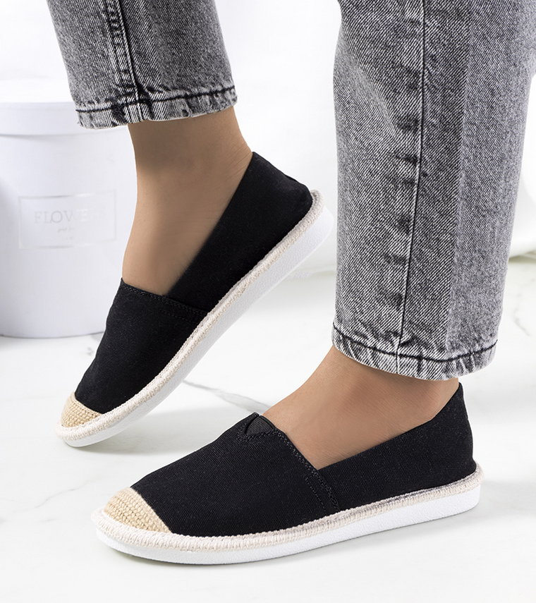 Czarne espadryle damskie Tanner