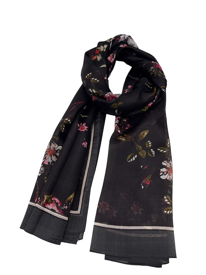 Made in Silk Jedwabna chusta w kolorze czarnym - 110 x 190 cm