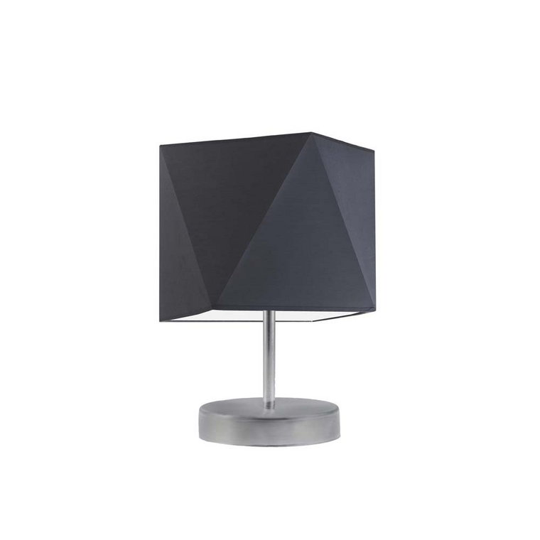 Lampka nocna LYSNE Pasadena, 60 W, E27, grafitowa/srebrna, 30x23 cm