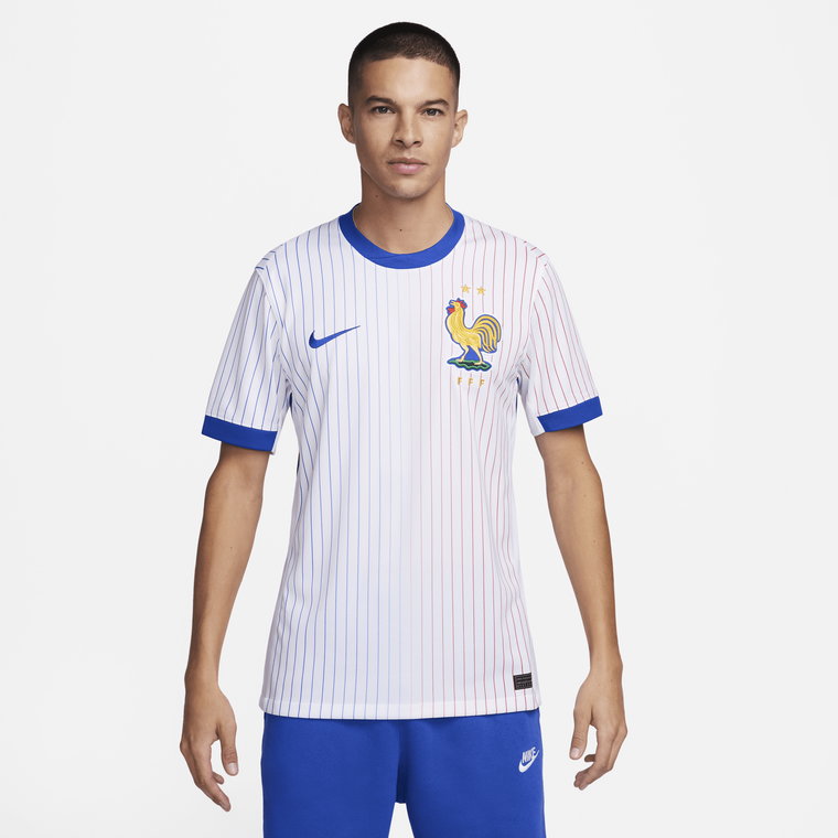 Męska koszulka piłkarska Nike Dri-FIT FFF (drużyna męska) Stadium 2024/25 (wersja wyjazdowa)  replika - Biel