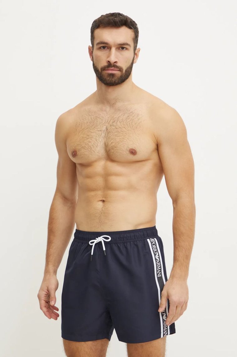 Emporio Armani Underwear szorty kąpielowe kolor granatowy EM000583 AF12333