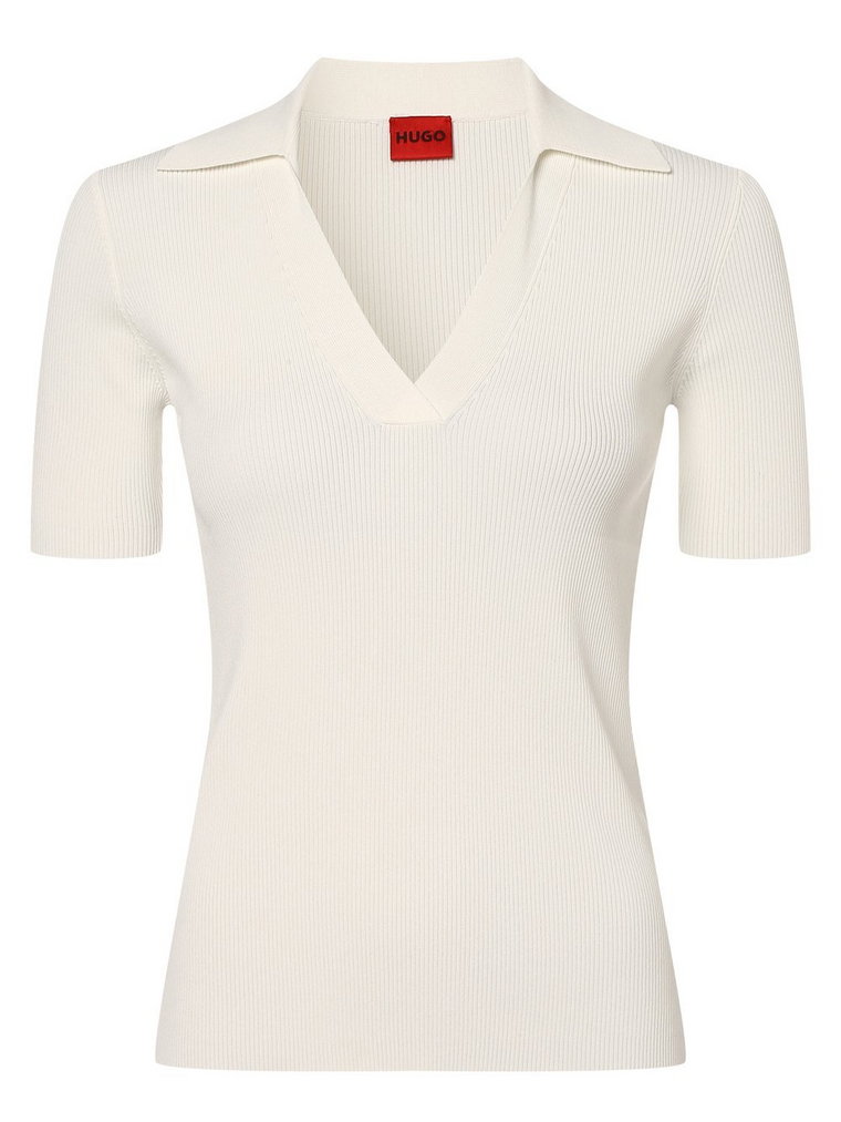 HUGO - Damska koszulka polo  Sovitellia, biały