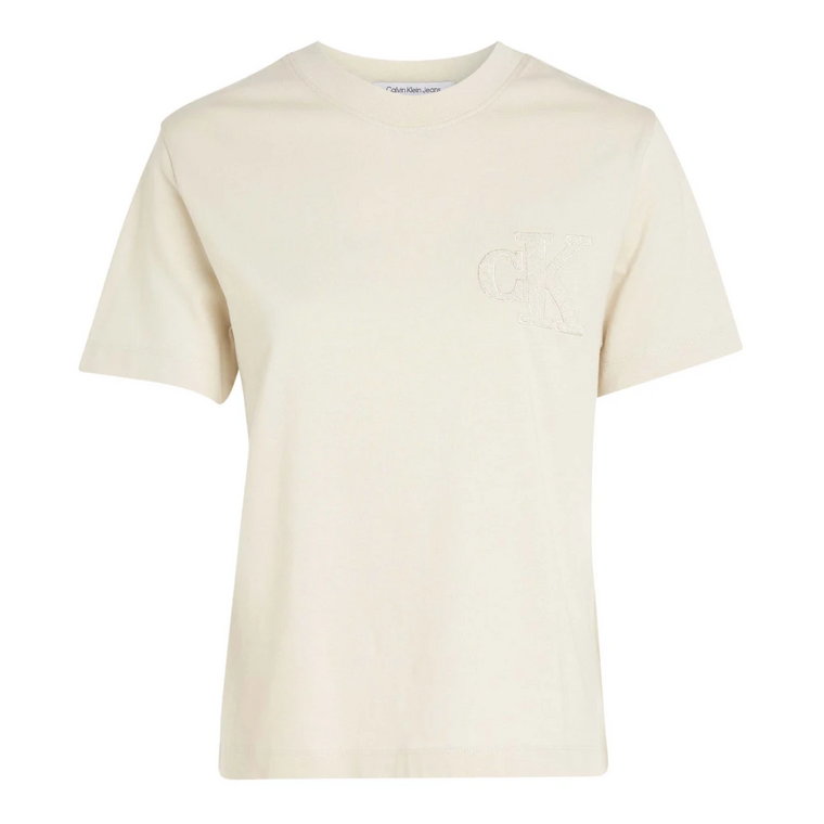 Ecru T-shirty Calvin Klein