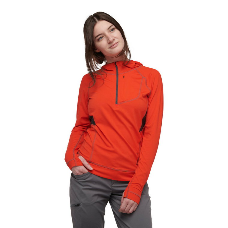 Damska bluza wspinaczkowa Black Diamond Alpenglow Pro Hoody octane  - L