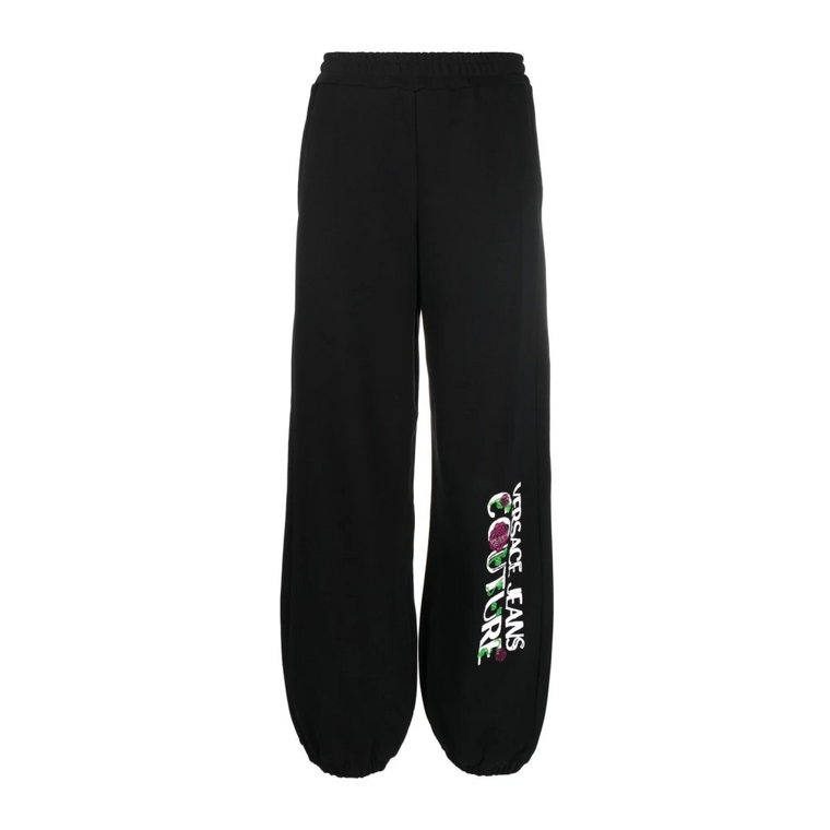 Women Clothing Trousers Czarny Ss23 Versace Jeans Couture