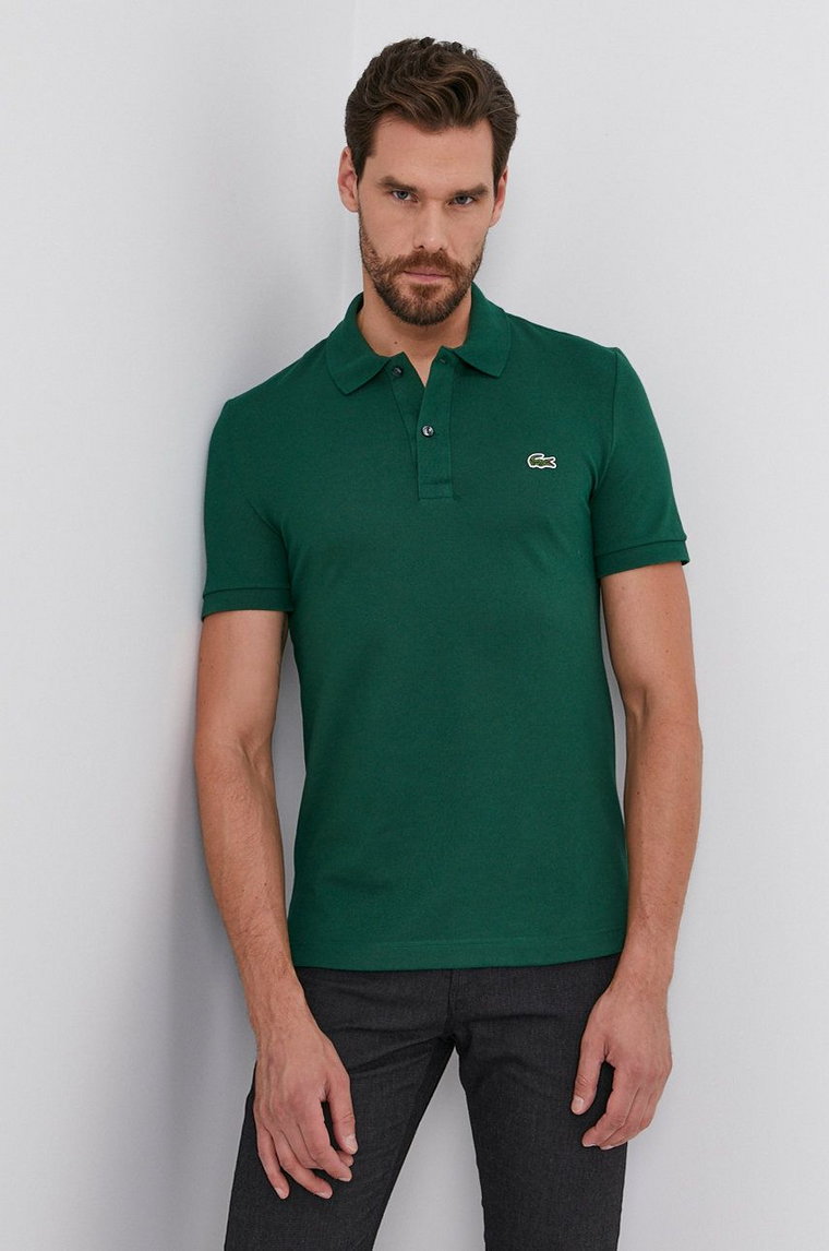 Lacoste polo bawełniane kolor zielony PH4012.-132