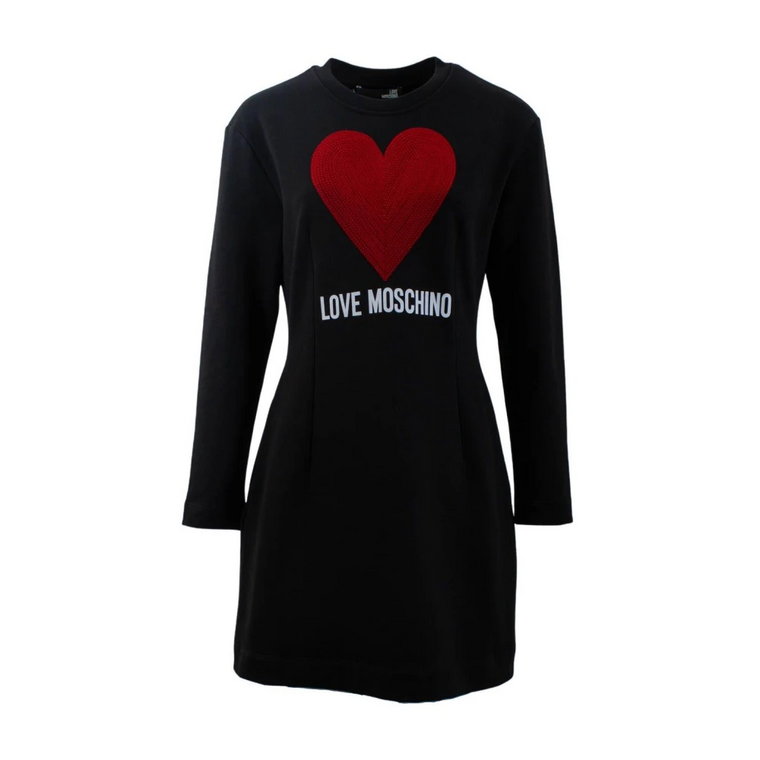 Sweter sukienka z balonowym krojem Love Moschino