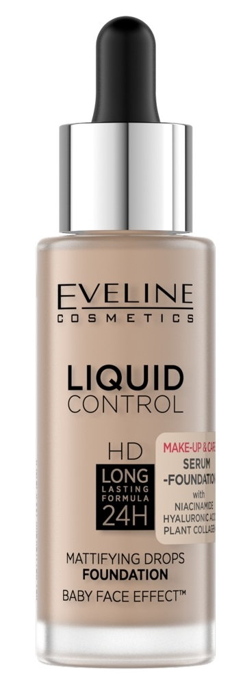 Eveline Liquid Control - Podkład z niacynamidem w dropperze 25 Light Rose 32ml