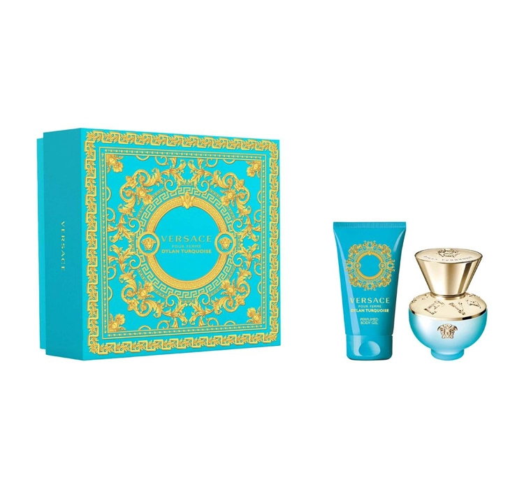 VERSACE DYLAN TURQUOISE POUR FEMME WODA TOALETOWA SPRAY 30ML + ŻEL DO CIAŁA 50ML