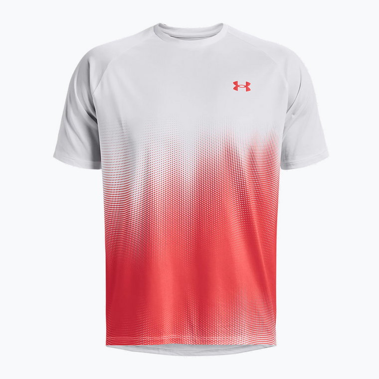 Koszulka treningowa męska Under Armour Tech Fade white/vermillion