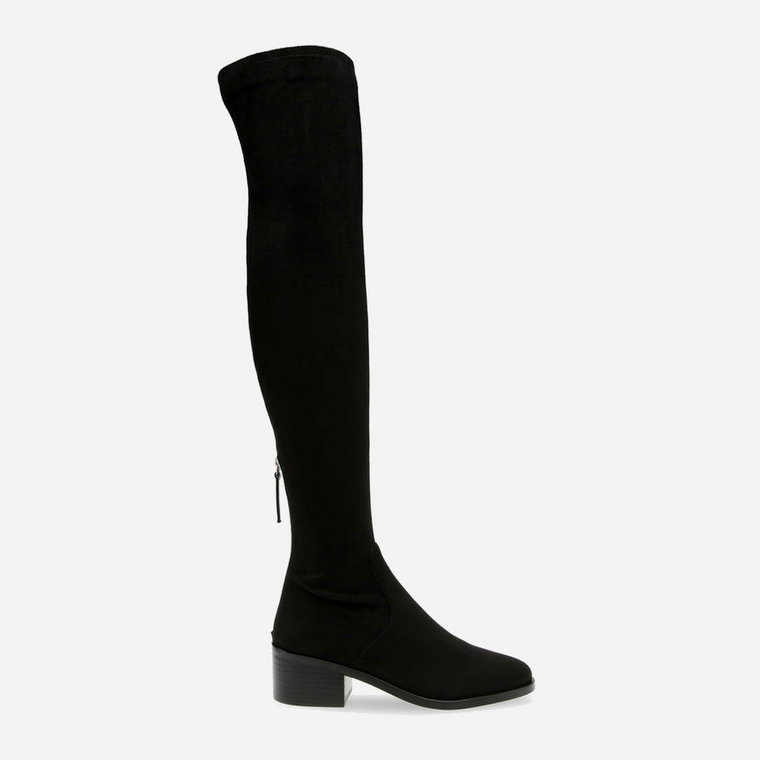 Muszkieterki damskie zamszowe na słupku za kolano Steve Madden Salvador Boot SM11002711-001 38 23.8 cm Czarne (8720857168822). Muszkieterki damskie