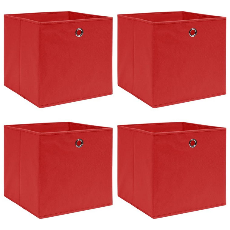 Pudełka do przechowywania 32x32x32 cm, czerwone, 4
