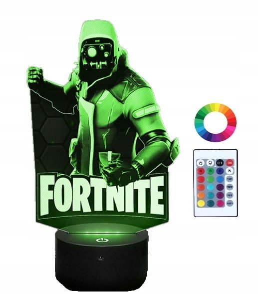 Lampka Nocna FORTNITE SPLINTER 3D LED Imię Plexido