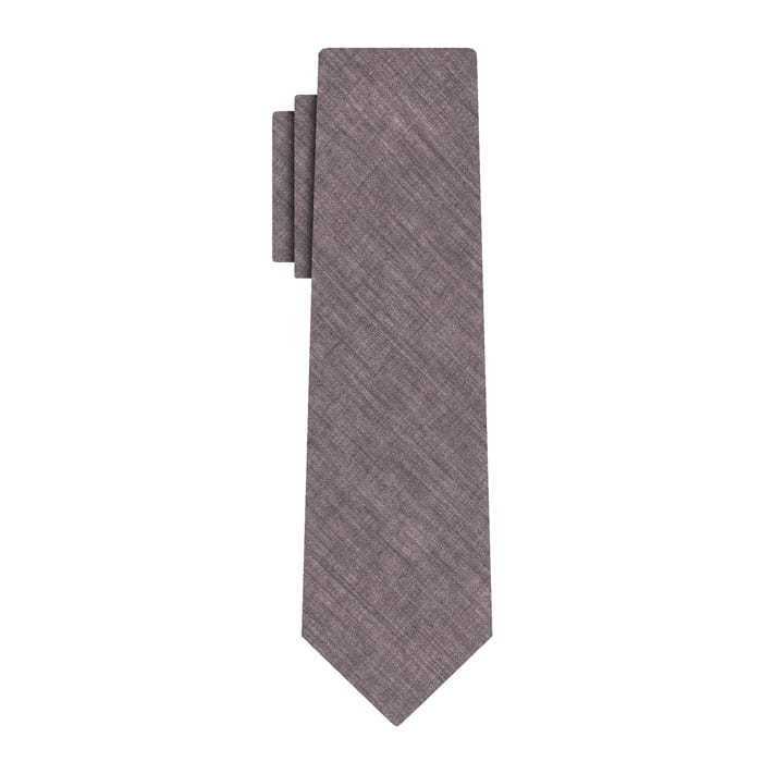 Krawat lniany w kolorze brązowym EM 2
