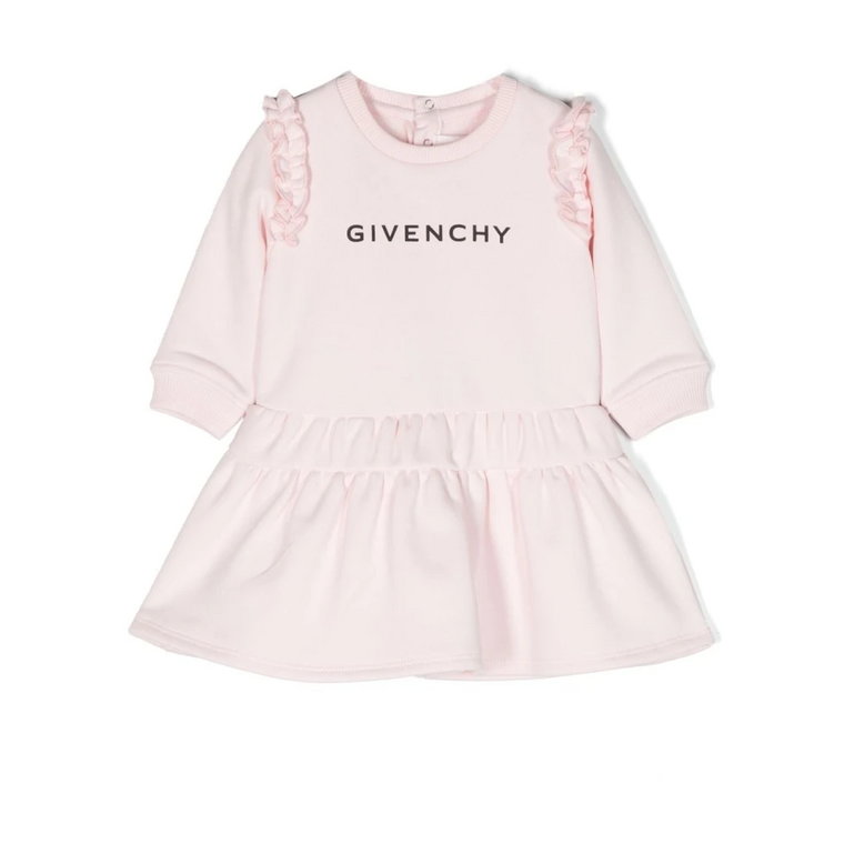 Urocza różowa bawełniana sukienka dla dziewczynki Givenchy
