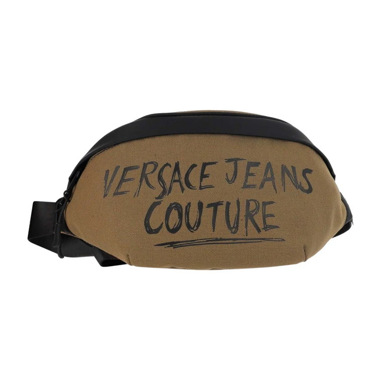 Stylowa Nylonowa Torba na Pas z Regulowanym Paskiem Versace Jeans Couture