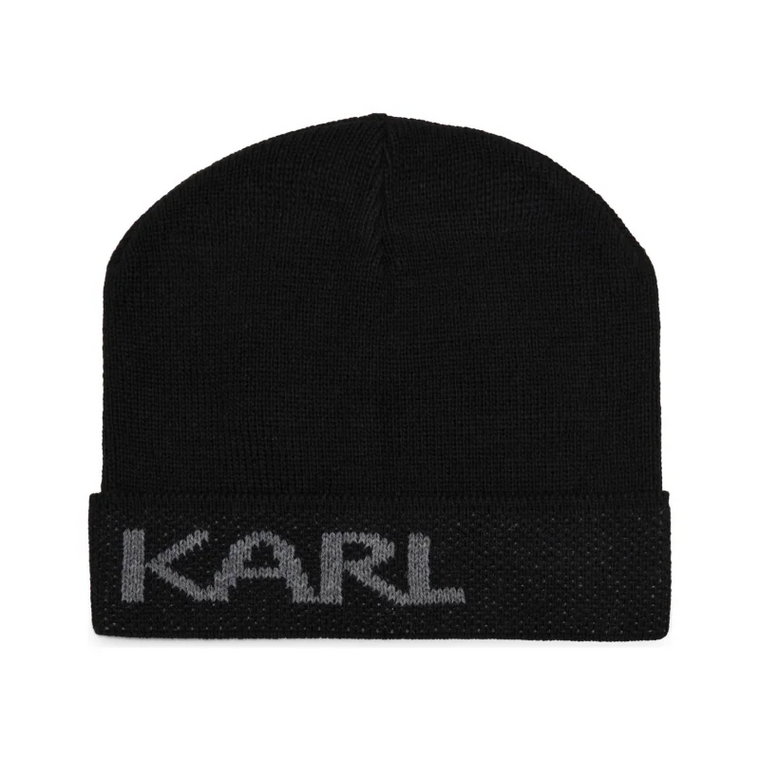 Karl Lagerfeld Czapka BEANIE | z dodatkiem wełny